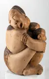 Morris Foit, Mother and Twins, undated, Wooden sculpture