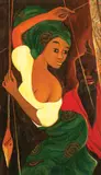 Robert Saidi, Untitled (My Royal Sister), 1990, Acrylic on board