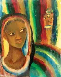 Jak Katarikawe, Jealous Girl, circa 1985, Oil on board