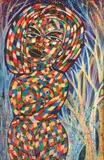 Charles Sekano, In the Jungle Night, 2010, Mixed media on paper