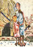 Rosemary Karuga, Untitled (Woman and Child), 1998, Paper collage