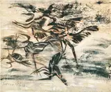 Theresa Musoke, Birds, circa 2000, Mixed media on canvas