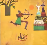 Mohamed Abdella Otaybi, Against Violence, 2017, Acrylic on canvas