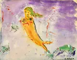 Wanyu Brush, The Lazy Bee, circa 1990 & Three Stages of My Life, circa 1990, Gouache on canvas