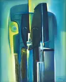 Fabian Mpagi, Masquerade Fetish, 1996, Oil on canvas