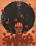 Samson ‘Xenson’ Ssenkaaba, Pro Afro Woman, 2017, Acrylic on canvas