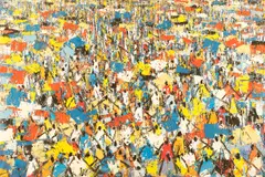 Ablade Glover, Market Chaos, 1999, Oil on canvas