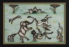 Kivuthi Mbuno, Untitled, undated, Mixed media on paper