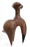 Donald Wasswa, Namata, 2018, Albizia and ebony, with copper eyelets