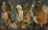 Robin Anderson, Untitled (Women’s Market), circa 1968–70, Oil on canvas