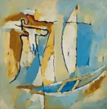 Kizito Maria Kasule, Sailing Boats, 1999, Oil on canvas