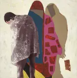 Collin Sekajugo, Signed ‘signature’ (lower middle), Mixed media on canvas