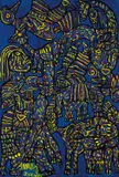 Annabelle Wanjiku, Co-existing, 2000, Acrylic and charcoal on canvas