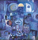 Jimoh Buraimoh, Phases, 1972, Acrylic on canvas