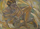 Raza Mohammed, Mother and Child, 2018, Oil on canvas
