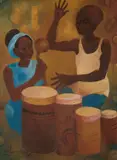 Elias Jengo, Ngoma (Drummer), 2006, Oil on canvas