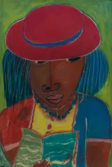 Untitled, undated by Charles Sekano, Oil pastel on paper, sold Mar 2019