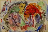Wanyu Brush, City of Sodom and Gomorrah, undated, Gouache on paper