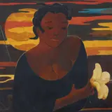Robert Saidi, Untitled (Lady with Flower), 1994, Acrylic on plywood