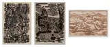Robino Ntila, a. Untitled (13 figures), undated, Woodcut print on paper, ed 118/300