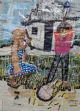 Rosemary Karuga, Untitled (Pounding and Chopping), 1992, Collage on paper