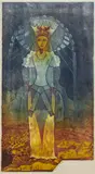 Fred Mutebi, Buganda Dreams, 1998, Wood cut print on paper, AP (only 2 prints made)