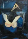 Geoffrey Mukasa, Untitled, (portrait of artist’s mother), circa late 1970s, Oil on canvas mounted on board