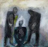 Lawrence ‘Shabu’ Mwangi, Marry Me to Stay, 2013, Mixed media on canvas