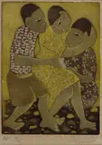 Zachariah Mbutha, Untitled, undated (ed. AP 4/5), Etching on paper
