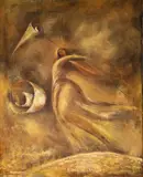 Peter Elungat, Untitled, 2002, Oil on canvas mounted on board