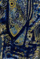 Untitled by Michael Adams, 1970, Mixed media on watercolour paper, sold Nov 2024