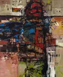 Issam Hafiez, Rise Up, 2013, Mixed media on canvas