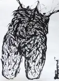 Nadir Tharani, 9-4-3 (from the series ‘Positions of Power’), 2014, Indian ink on acid free paper
