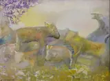Jak Katarikawe, Untitled, circa 1998 – 2002, Oil on hardboard