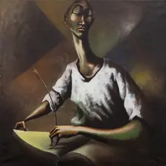 Diary of the Concealed by Boniface Maina, 2012, Acrylic on canvas, sold Nov 2025