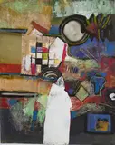 Ahmed Abushariaa, Untitled, circa 1990 – 1994, Acrylic, ink and pastel on paper