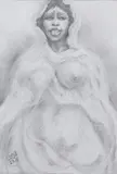 Sharhabil Ahmed, Your Cousin from Bahrain (from his song of the same name), 2016, Graphite on paper