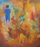 Elias Jengo, African Drought, 1997, Oil on canvas