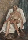 Richard Eurich, Nude, Oil on canvas laid to board