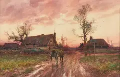 George Bedford, After Rain, Near Godalming, Surrey, Watercolour