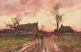 George Bedford, After Rain, Near Godalming, Surrey, Watercolour