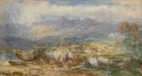 Samuel Bough, The Picnic, Watercolour
