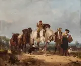 Thomas Woodward, Rural Courtship, Oil on canvas