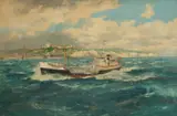 Frank Henry Mason, Shell Welder At Dover, Oil on canvas