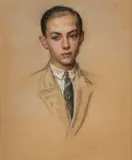 Frank Samuel Eastman, Portrait Of A Young Man, 1928, chalks