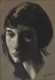 Jacob Kramer, The Italian Woman, Chalk and pastel on paper