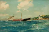 Frank Henry Mason, Petworth Leaving Falmouth, Oil on canvas