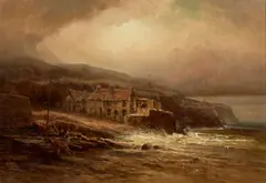Samuel Lawson Booth, Sandsend, Near Whitby, Oil on board