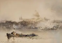 Frank Wasley, St Pauls From Blackfriars, Watercolour