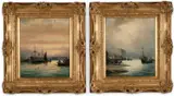 William Thornley, A Pair Of Views Of Whitby, Oil on canvas